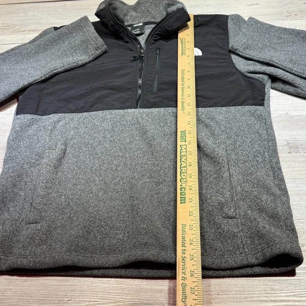 The North Face Denali 1/4 Zip Pullover‎ Men's Sz M Black Grey